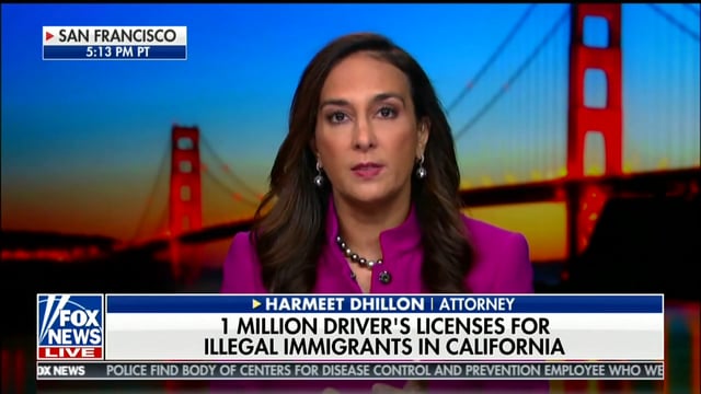Harmeet Dhillon Live on FOX News, Illegal Immigrants in California - Dhillon Law Group