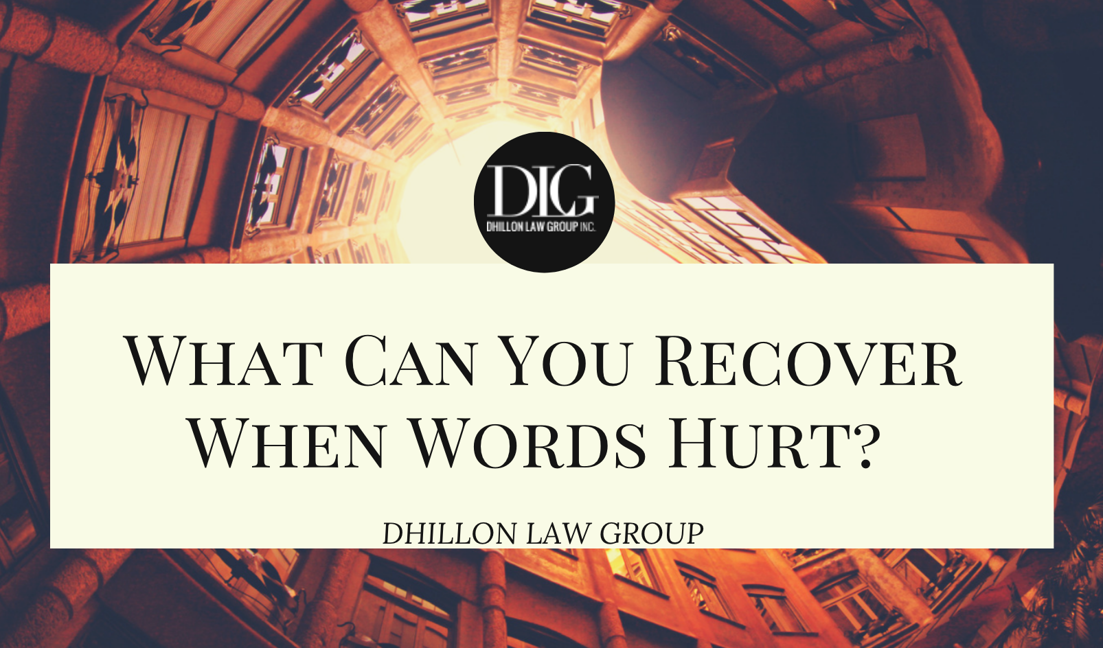 What can you recover when words hurt