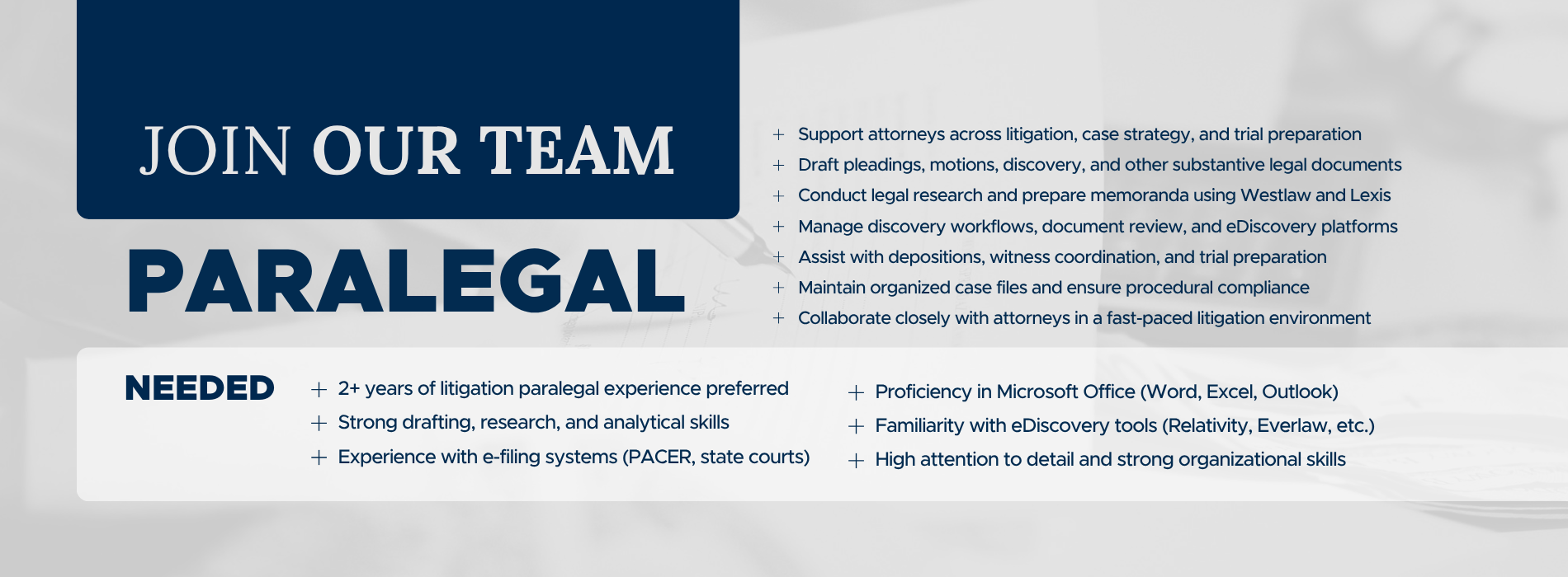 Careers - Paralegal